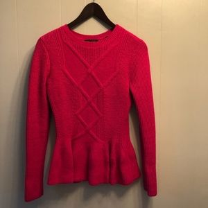 Ted Baker fuchsia sweater with peplum